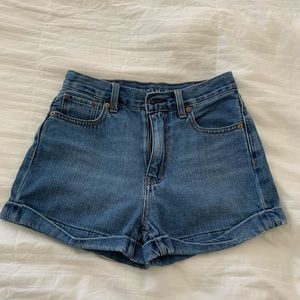 american eagle high rise mom jean shorts